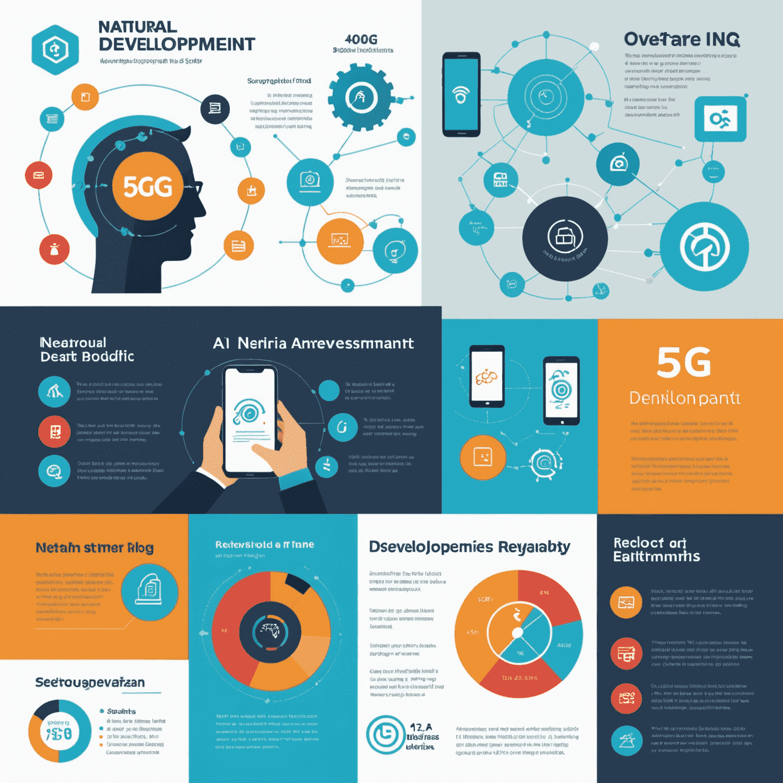 Infographic showing various app development trends such as AI, AR, and 5G